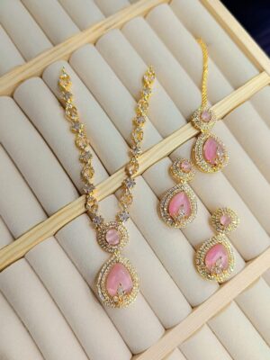 WhatsApp Image 2025-09-20 at 18.18.41_7585821a Elegant Gold-Plated Pink Stone Necklace Set with Earrings & Pendant