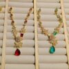 WhatsApp Image 2025-09-20 at 18.18.45_4effdf61 Elegant Gold-Plated Pink Stone Necklace Set with Earrings & Pendant